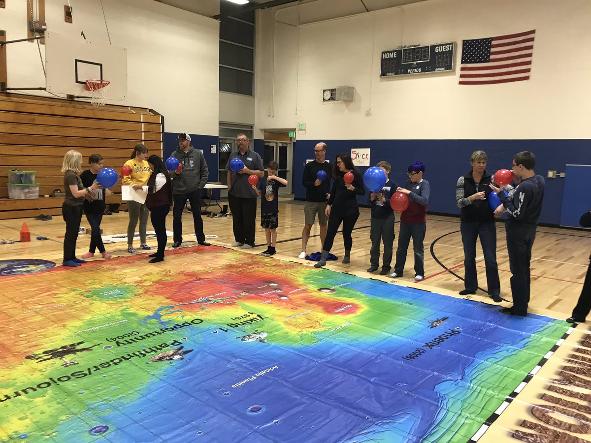 STEMisMyFuture's tweet photo. Great #GISday! #WMSSTEMGJ celebrated by going to Mars!! Huge thx to @ShareSpaceOrg and @TheRealBuzz !!! MESA’s Martian Mission later this year!! #GiantMaps #STEMisMyFuture #GJSpaceLadies #GYATM @NatGeoEducation @MarsInsight @100Kin10 @SpaceFoundation @josephkerski @COSciTeachers https://t.co/cZRmgqnb4y