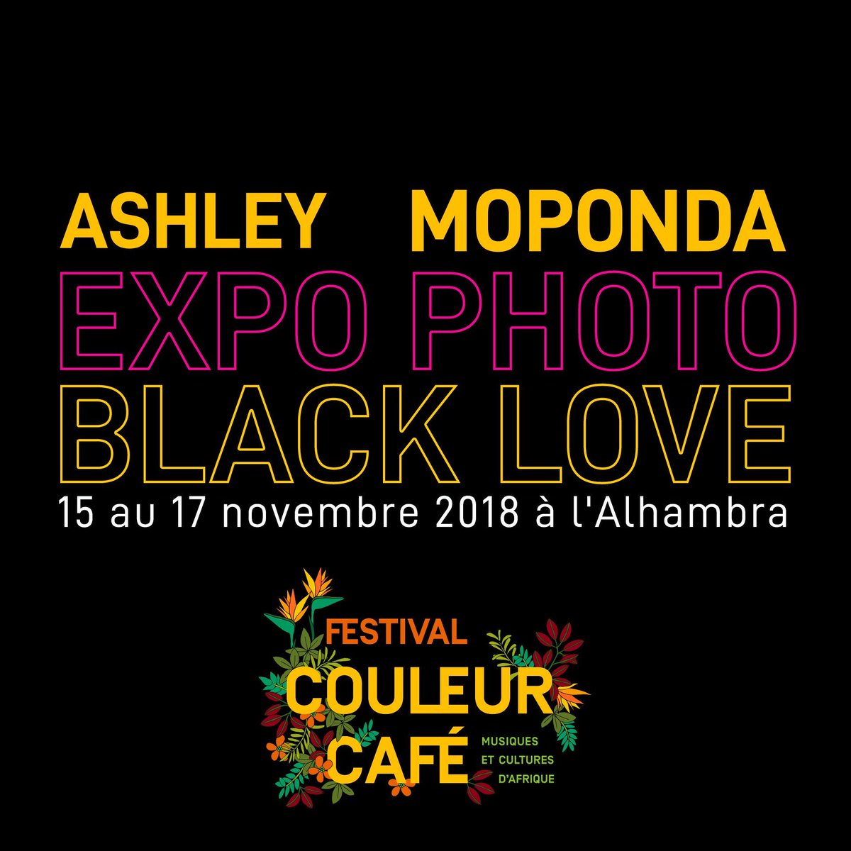 CouleurCafe_ch's tweet photo. FESTIVAL | 📸EXPO PHOTO "BLACK LOVE" - Ashley Moponda présente une série d'images qui met en lumière un couple d'afro-descendant. 
..
📸Expo photo: "Black love"
📅du 15 au 17 nov. 2018
📍Lieu: Alhambra Genève
.
#photo #afrodescendant #couple #diversite #festivalcouleurcafe https://t.co/OO9FtgNClL