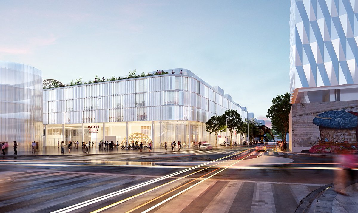 NantesMetropole's tweet photo. La future école de design sur l'#îledeNantes se dévoile ! Ouverture prévue au cœur du quartier de la création, à la rentrée scolaire 2022. @lecolededesign 
👉 https://t.co/0Dr4hdraCH https://t.co/jLEMqycKvl