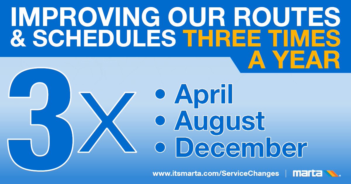 MARTAservice's tweet photo. #MARTAServiceChanges: Mark your calendars! The next service change will take place— December 8, 2018. https://t.co/xAoKeDRsIB
