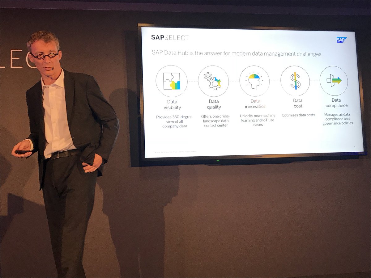 AmoghUmbarkar's tweet image. @FaerberFranz says SAP Data Hub is the answer for modern data management challenges. #SAPSelectBCN @SAPBigData #SAPDataHuB