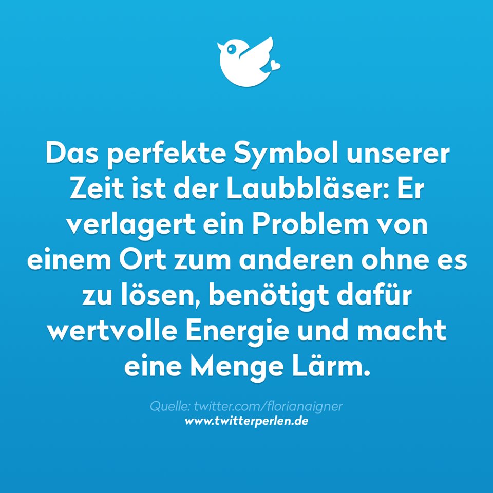 Da versuche ich seit Jahren, den Leuten Quantenphysik zu erklären, produziere Millionen Zeichen an Text. Und berühmt werde ich jetzt mit einem Tweet über Laubbläser. Tja. So ist das.