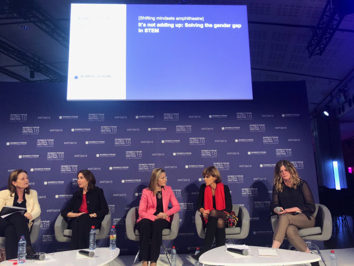 #WFGM18 “solving the #gendergap in #STEM” .#EmanuelaAureli from ⁦<a href="/SpencerStuart/">Spencer Stuart</a>⁩ on stage