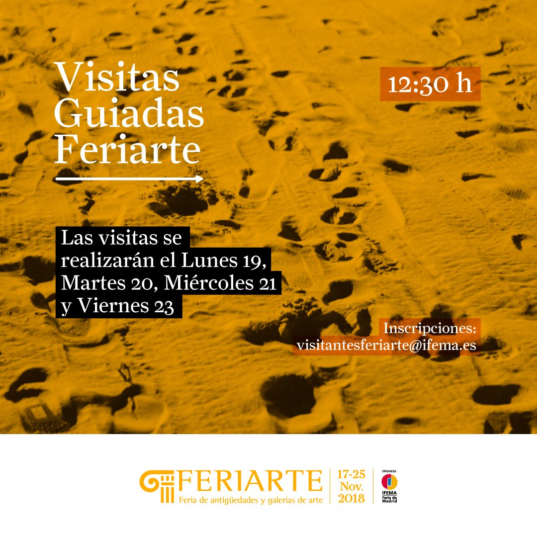 No te pierdas las visitas guiadas en #Feriarte2018 . ¡Podrás conocer todo de primera mano!
