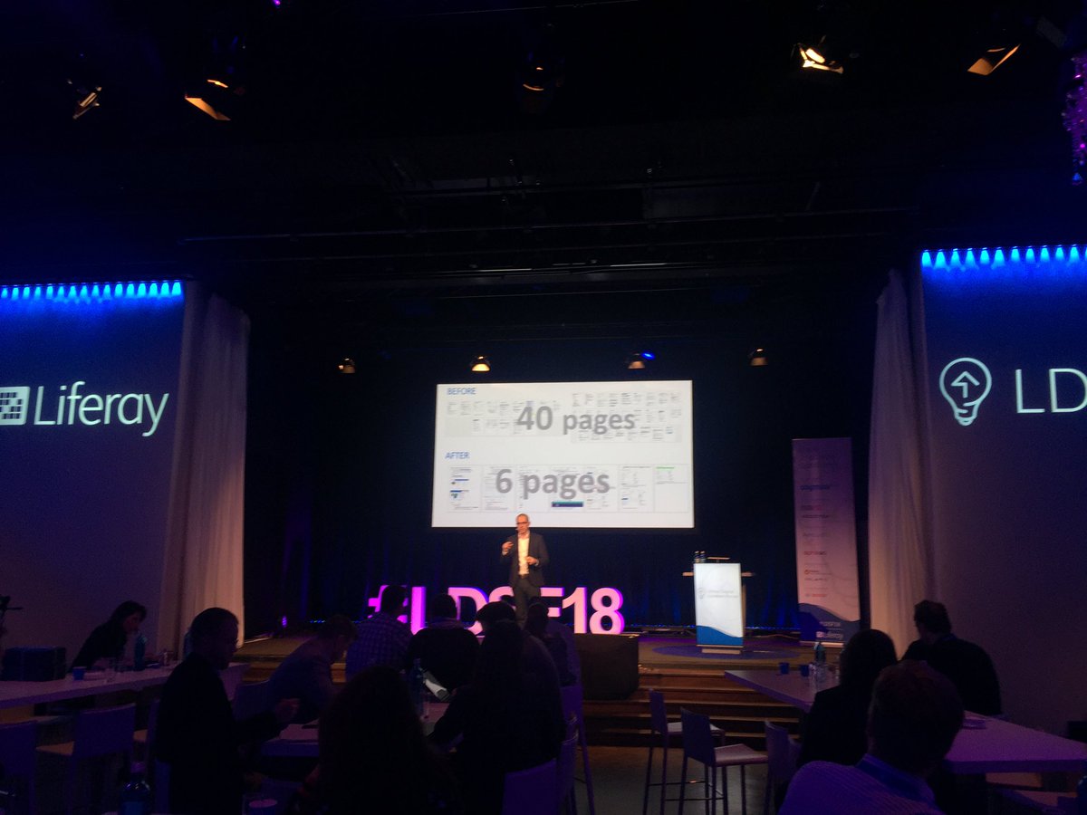 eddydueck's tweet photo. Radoslav Volny from O2 Slovakia talking about their @liferay self care portal helped them to simplify their processes and take their online digital transformation efforts to the next level. 2m customers on one system! #Liferay #ldsf18 #steppingup https://t.co/obu81C8Akh