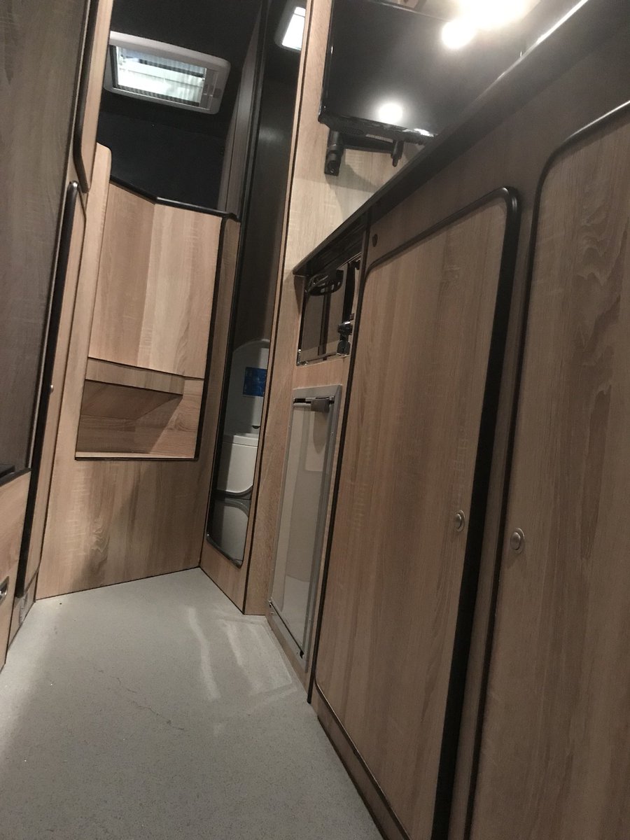 Race_Vans's tweet photo. Sneak preview time - A Mercedes Sprinter converted to a camper for a down hill mtb racer - requirement - carry bikes and equipment without sacrificing living space - 3 berth, fridge, grill, heater &amp; hotwater and lots of storage - full reveal soon! https://t.co/EigmWGpagc