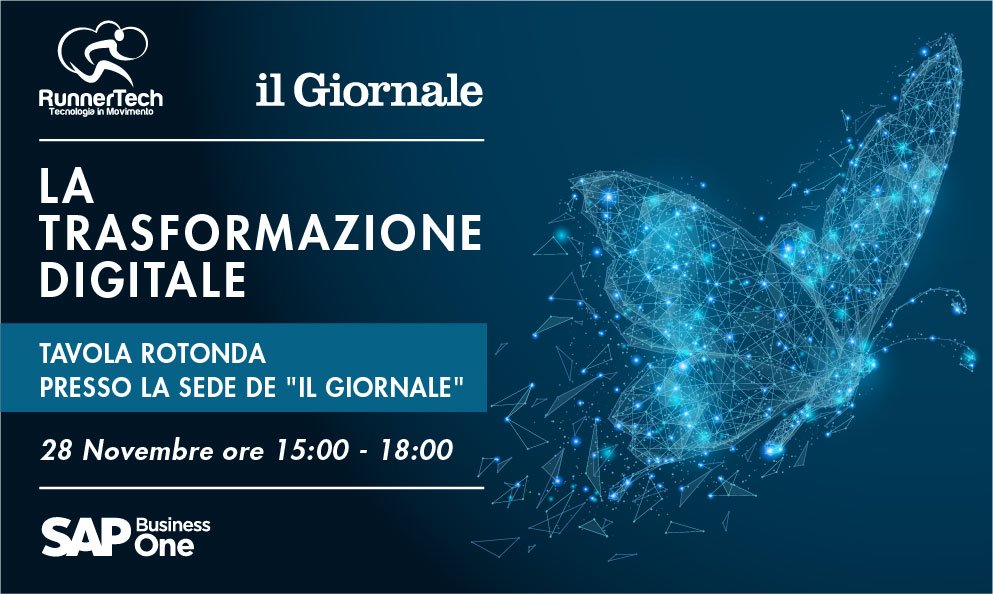 RunnerTech1's tweet photo. Save The Date: La trasformazione digitale. Ne parliamo Il 28 Novembre presso la sede storica de "Il Giornale". L'evento è a numero chiuso https://t.co/AF9gpieOkn https://t.co/qZ799fYbNM