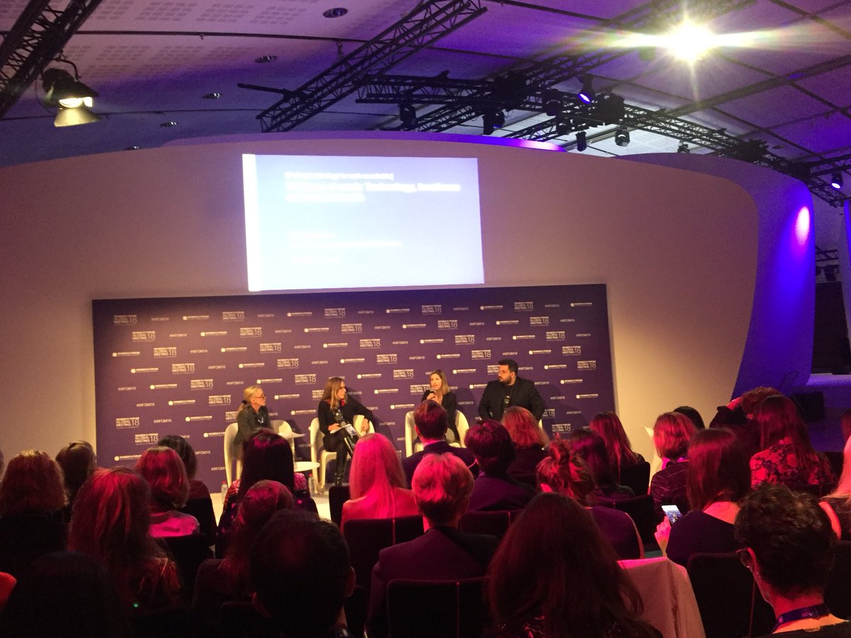 Full house to listen to <a href="/sjcoulange/">sandrine COULANGE</a> taking us through new risks related to technology usage and how #AXA adresses them through wellbeing services for its customers and how tech can also be an enabler of mental health #WFGM2018