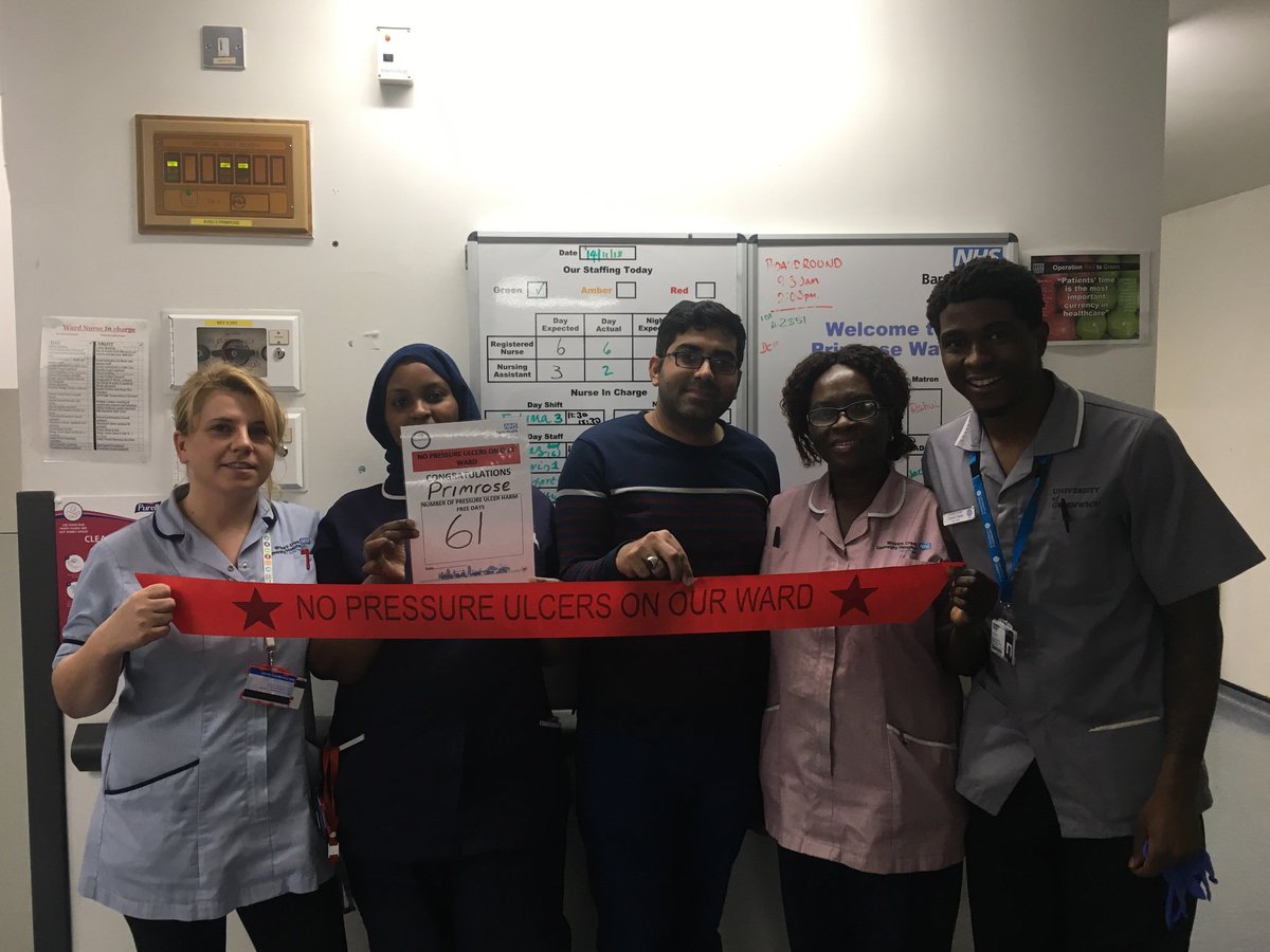 Well done! Poplar and Primrose wards @WhippsCrossHosp to achieving 61 days #pressureulcers free days @NurseRuthGreen @rlukalondon