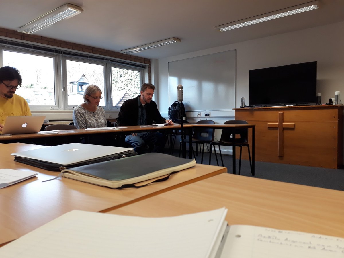 J_D_Stubbs's tweet photo. Today's triumphant return of #SeminarThursday, after a brief hiatus, features 
@NTC_Manchester's @PottengerAndrew discussing Emperor Constantine's use of aesthetic argument during the 'Arian Controversy' - drawing on his recently submitted #PhD thesis. #OGHPhD https://t.co/brqdGMOkm1