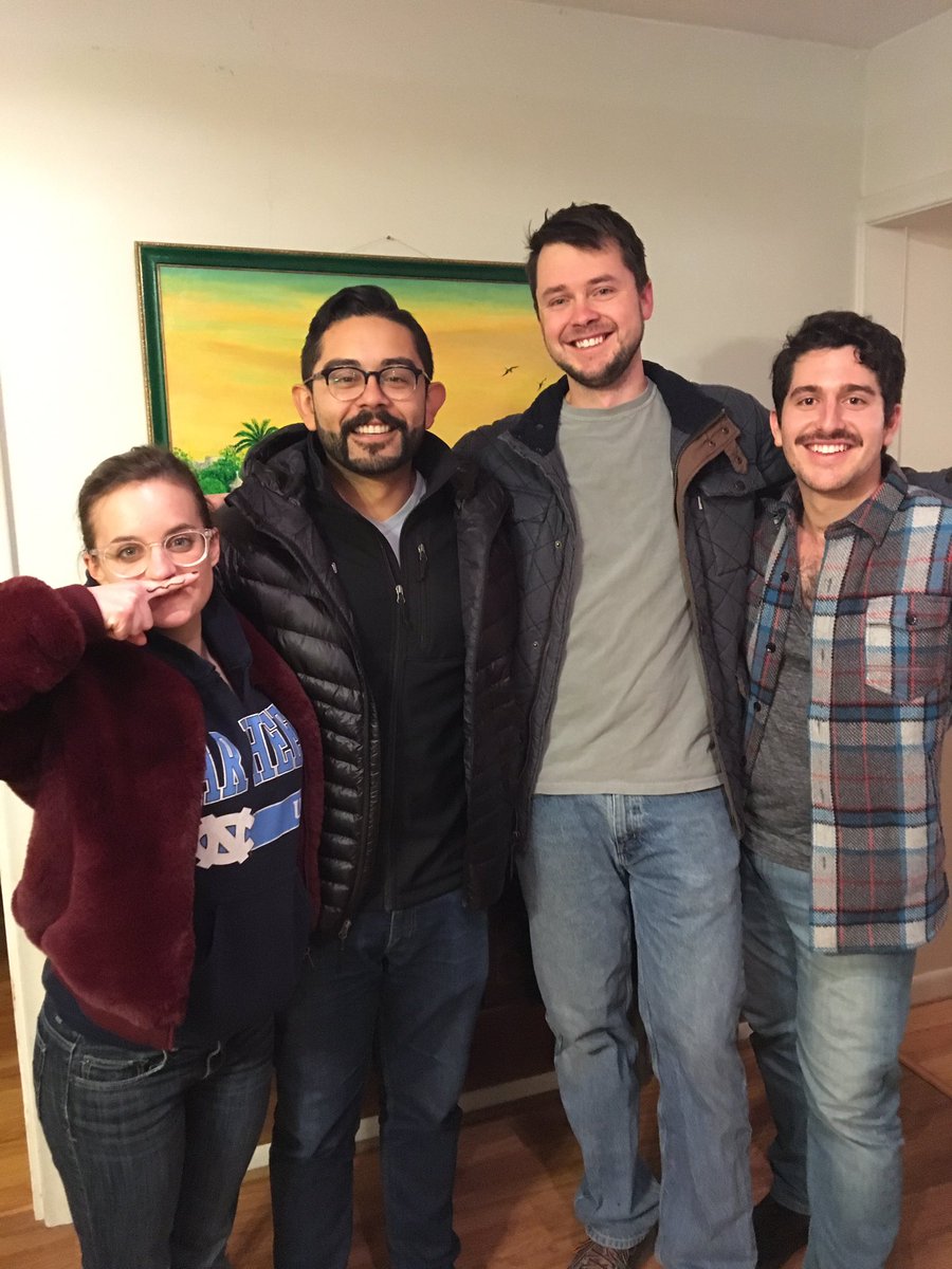 Kyle4Johnsons's tweet photo. Last night we had a spur of the moment intern dinner prepared by @santiagoflows and a quick Movember check in! @RobertoANav @kathrynANNm @UMUroResidency #UroCrewInA2 #2weekstogrow #ChefJavier https://t.co/iVuTDHO31c