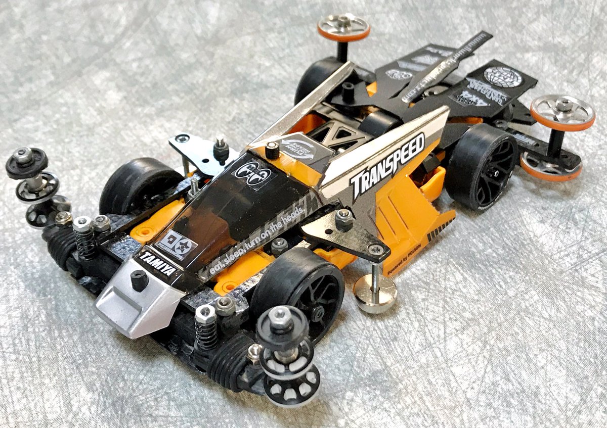 時速56kmタミヤ田宮ミニ四駆サンダードラゴン提灯カスタム完成品