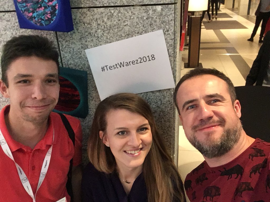 Hello <a href="/TestWarez/">TestWarez</a> and <a href="/SjsiOrg/">PTB - SJSI</a> . We are here with @leanqaPL. Are you having fun? :) #TestWarez2018