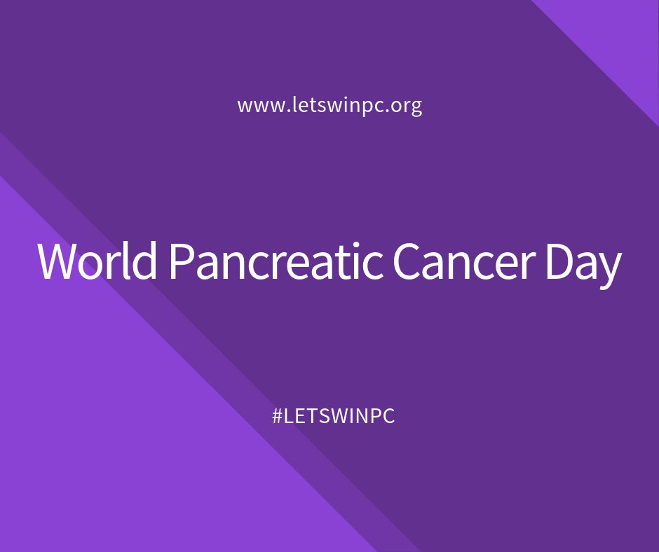letswinpc's tweet photo. Today is World Pancreatic Cancer Day! Join all of the members of the @worldpcc as we attempt to turn the world purple today! #WCPD #letswinpc #pcam18 https://t.co/dphiJJ0VHi