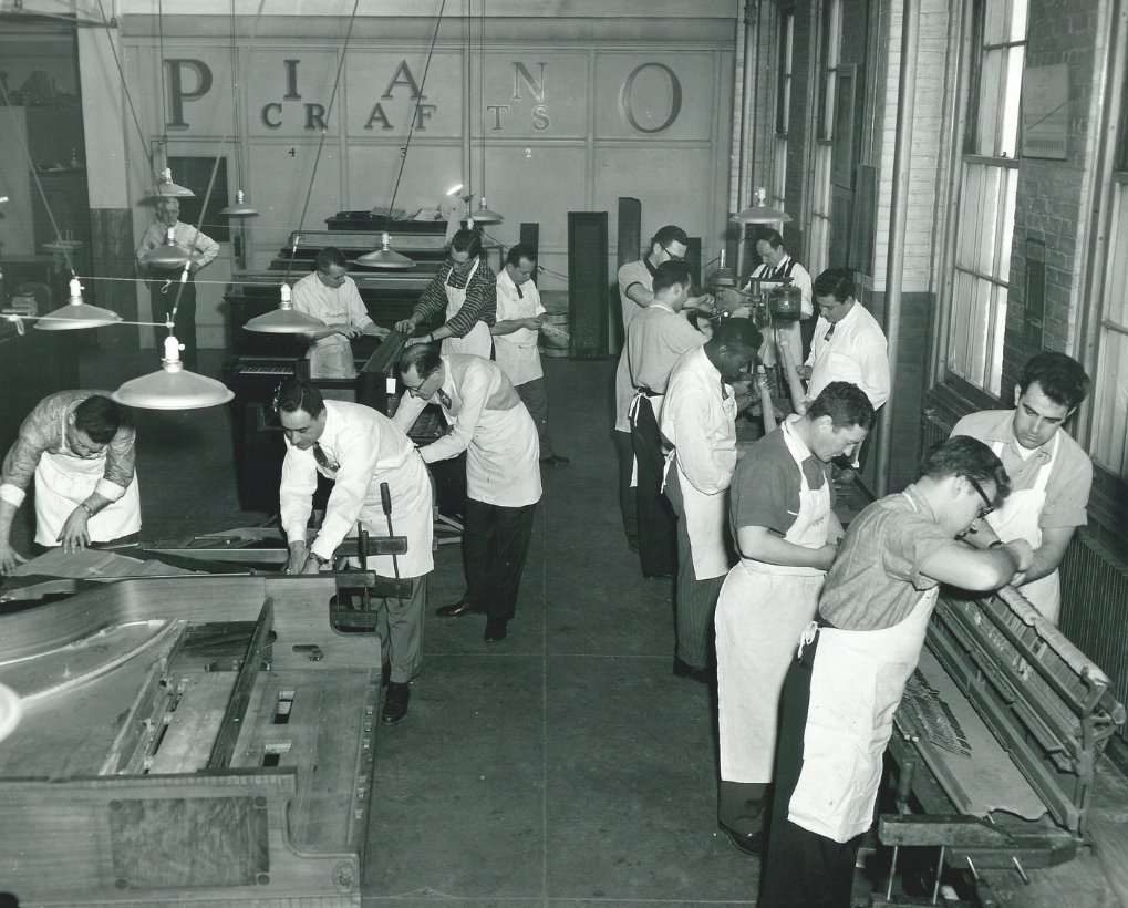 citytechcuny's tweet photo. #tbt Displayed here is a piano crafting class around the 1890s. Each student was taught a number of different task, then assigned to work together in order to learn the trade of crafting a piano. #citytech #citytechalumni #pianist #pianoclass #tradeskills #trade #throwback https://t.co/5zn1LYwbb7