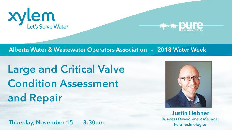 PTLNews's tweet photo. Today's the day of our presentation on large and critical valve condition assessment and repair. Make sure to come see it during @awwoa's #WaterWeek2018. It will be given by Justin Hebner at 8:30 AM. #LetsSolveWater #VavleAssessment
https://t.co/xBsOGIDPWM https://t.co/NyfwZLeyhK