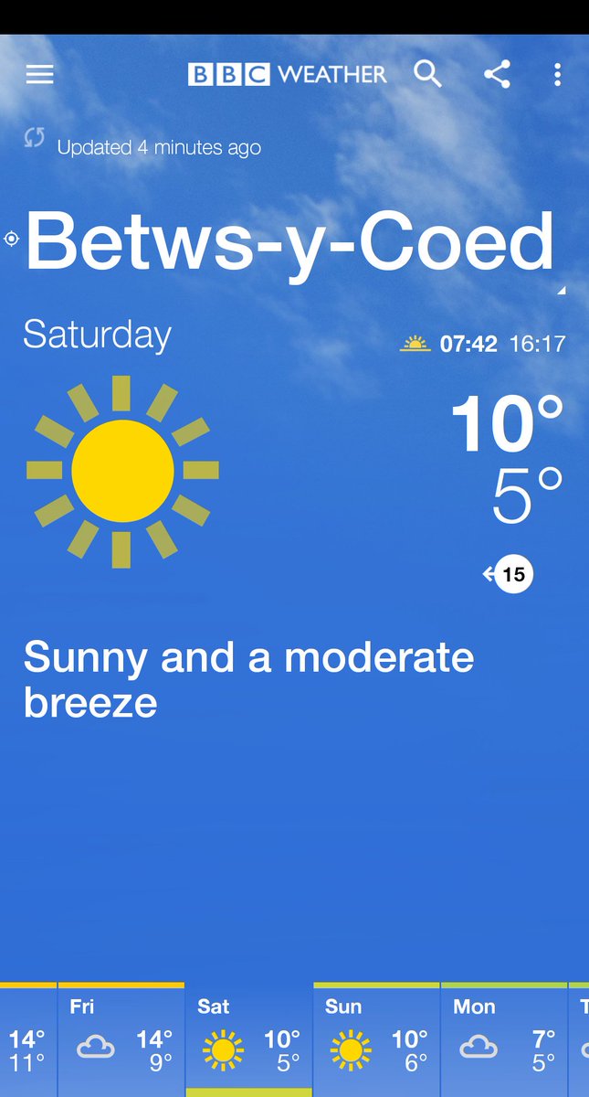 The weather is looking good for the weekend in Snowdonia. Why not get away for a couple of days. We have rooms available.
bbc.co.uk/weather/2655793