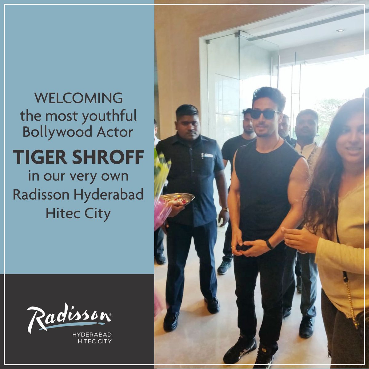 We feel privileged to welcome Tiger Shroff, the youth icon of Bollywood at Radisson Hyderabad Hitec City.

Best wishes for your Delightful stay! :)

#CelebrityGuest #TigerShroff #Bollywood #RadissonHyderabadHitecCity #Hyderabad