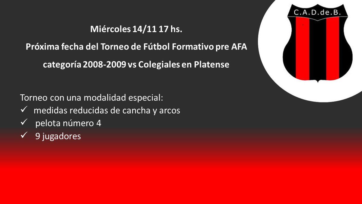 InfantilesDefe's tweet photo. @defeweb @SABADOGOL @Formativo_AFA @FUTBOLFORMATIVO #FUTBOLINFANTIL #futbolformativo #formativasafa https://t.co/eTVUkQABhr