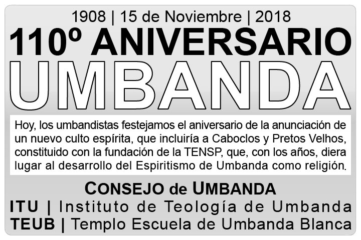 umbandablanca's tweet photo. 1908 | 15 de Noviembre | 2018
110º ANIVERSARIO de UMBANDA
@umbandablanca @Umbanda_luz @losorixaiemanja @UmbandaArg @7linhasumbanda @estudoumbanda @pachu_penia @pablo_granados @Pontifex_es #Umbanda #UmbandaBranca #UmbandaBlanca #TENSP #ZeliodeMoraes #Orixas https://t.co/OkiI6Vq3V2