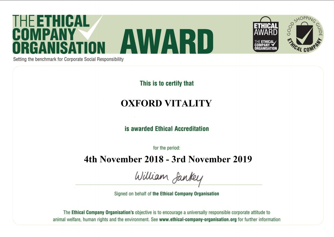 We have achieved our good shopping guide - ethical accreditation once again...*Hurrah*! 

Our company supports ethical practices. This means we take responsibility and value eco-friendly and ethical products. 

@EthicalCompany 

#ecofriendly #ethical #oxfordvitality