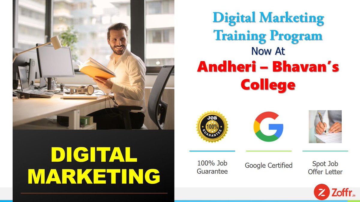 digitizedanny's tweet photo. Good News For You All Who Live In Western Side.
Our Training Center Is Now Open @ Andheri -Bhavan's College.
Take ur Admission Today & Get Your Job Offer Letter At The Time Of Admission
Interested candidate can inbox💌 me.
#mumbai #job #career #workforstudents #andheri https://t.co/QZj3YmbnOu