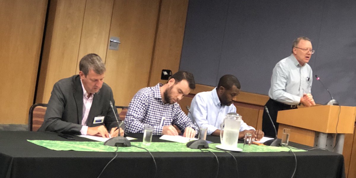 SACitiesNetwork's tweet photo. The 49th #InfrastructureDialogue is underway at the #DBSA. Panelists include: Carl Bernadac from @AFD_en and Geoffrey Bickford from @SACitiesNetwork. Also pictured are conveners @DangaSACities and Richard Goode from the #DBSA https://t.co/sqs1kOi4Wq