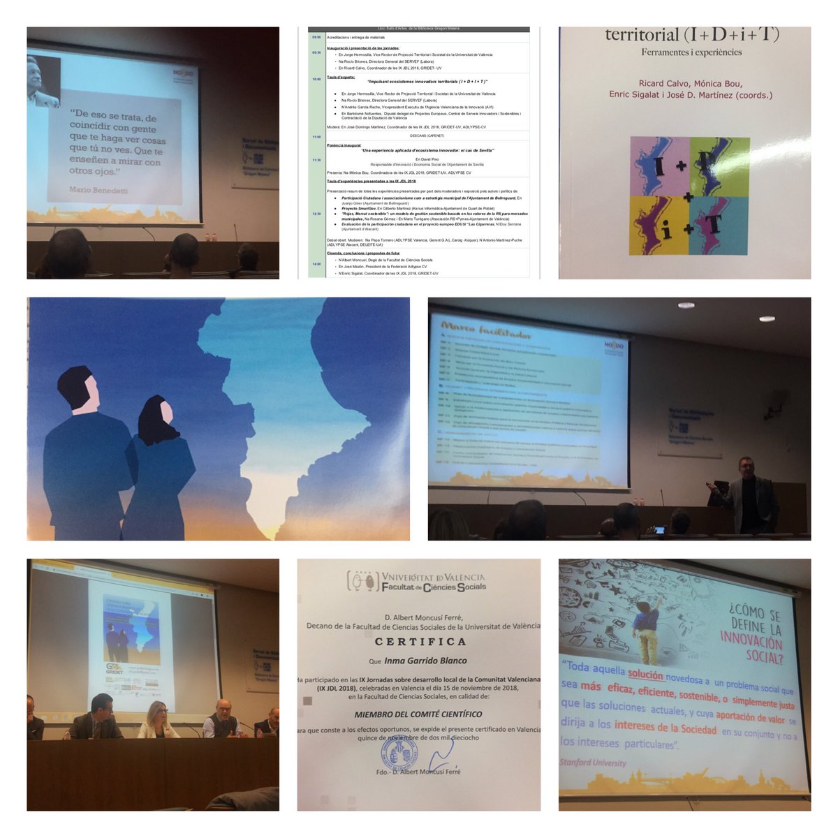 ingablan's tweet photo. Algunas de las imágenes de las #IXJDL Gridet @UniValencia @adlypse, y todavía nos queda las mesas de experiencias, de las que siempre es un placer evaluar y aprender #desarrollolocal https://t.co/w4MHW2ajJf