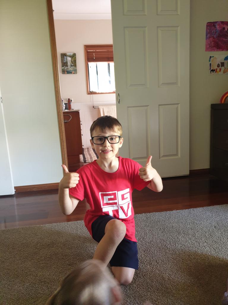 tvandoore's tweet photo. @EthanGamer This is my son Max, he says he is EASILY your biggest fan and wants to know if you have one of these awesome shirts https://t.co/qlPrtNBT74