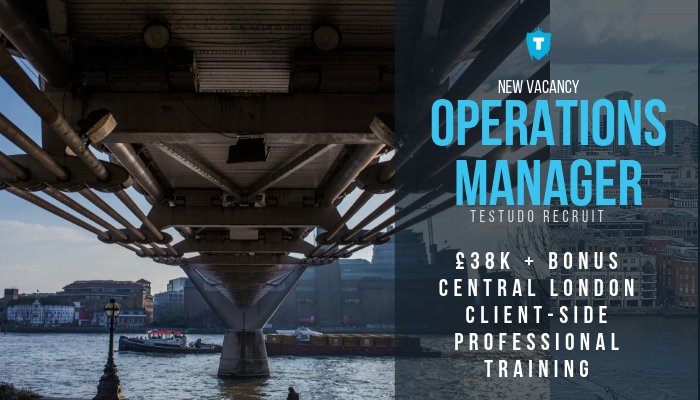 TestudoRecruit's tweet photo. New Role: Operations Manager | £38,000 plus bonus | Paid Training | Client-side |  Central London | Apply 👉https://t.co/ZntZ7AD1C4 #facilitiesmanagement #facman https://t.co/odnB3FnLm2