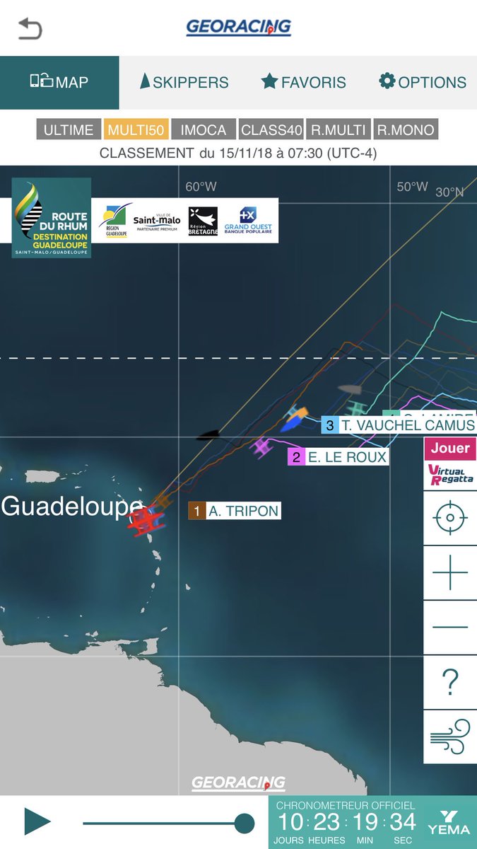 FenetreaMixB's tweet photo. 💦@routedurhum 
🗺📍En course - Jour 11 - Pointage de 12h3O 🕗 
🏁J-1 de l’arrivée :
1️⃣ @TeamREAUTECHOCO 
2️⃣ @FenetreaMixB 
3️⃣ @DefiVoileSEP 
4️⃣ @lamiregilles 
5️⃣ @CielaVillage 
Plus que quelques centaines de milles séparent Erwan de la Guadeloupe
#TousAvecErwan #WeAreMulti50 https://t.co/XkT2XN7jvf