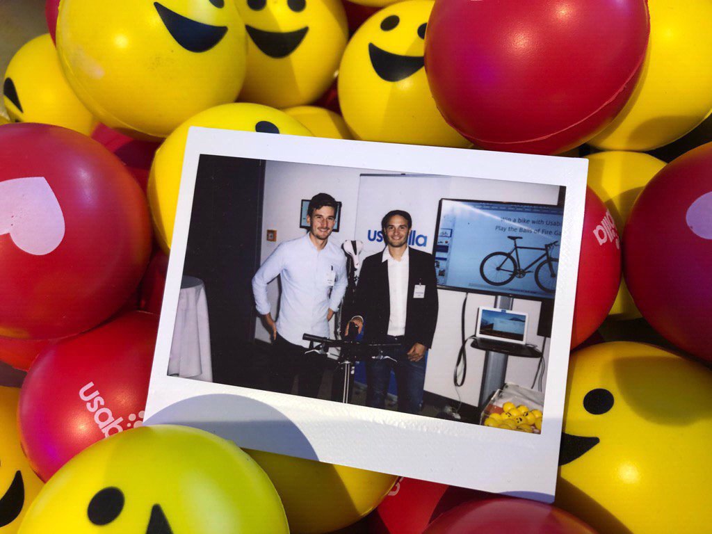 usabilla's tweet photo. #TBT to a great #CEMInteractive event this year in Berlin! Next Thursday, join us again & learn more about #SaaS and how to join our cool team! #RokinIt #polaroids https://t.co/PCCN8gblx2 https://t.co/Z81ahhzagU