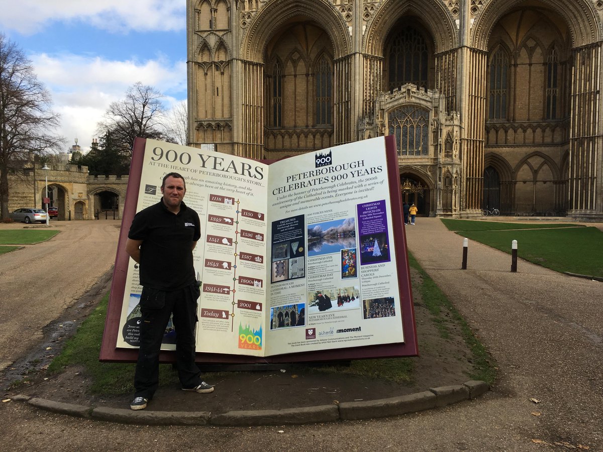 RT <a href="/pborocathedral/">Peterborough Cathedral</a>: We've turned a page! Or to be more specific Shane <a href="/SXPeterborough/">SXPeterborough</a> has stuck on a new vinyl. Thanks to <a href="/MomentMag/">The Moment Magazine Peterborough</a> for sponsoring the new page and <a href="/AtheneComms/">Athene Comms</a> for sponsoring the book. Come and see what it says. <a href="/pborocelebrates/">Pboro Celebrates</a>