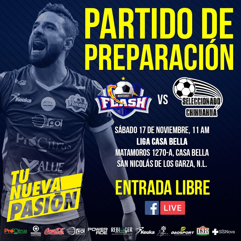 Los esperamos el Sábado 17 de Noviembre a las 11AM para el partido de preparación frente a un Seleccionado de Futbol Rápido de Chihuahua. Entrada gratuita. Velo también en Facebook Live ow.ly/cvlr30mDdI2