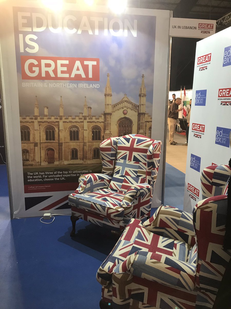 onlineCVhelp's tweet photo. Thanks to @crampling British Ambassador to Lebanon, who took the time to visit the CV Assistant stand at #Edex2018 on the UK Pavilion @ukinlebanon #EducationisGreat https://t.co/DcsDxQBDan
