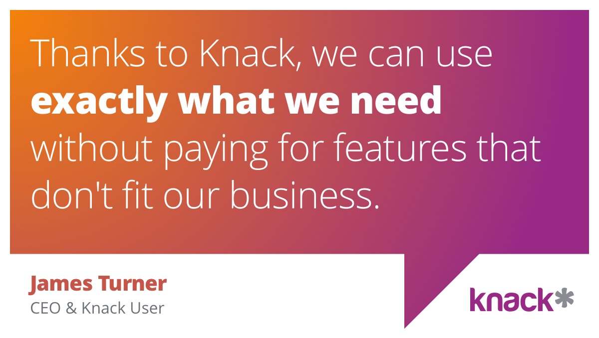 knackhq's tweet photo. Only the features you need, the way you need them! ๐คฉ #IgniteYourData https://t.co/MTVX5TYcpV