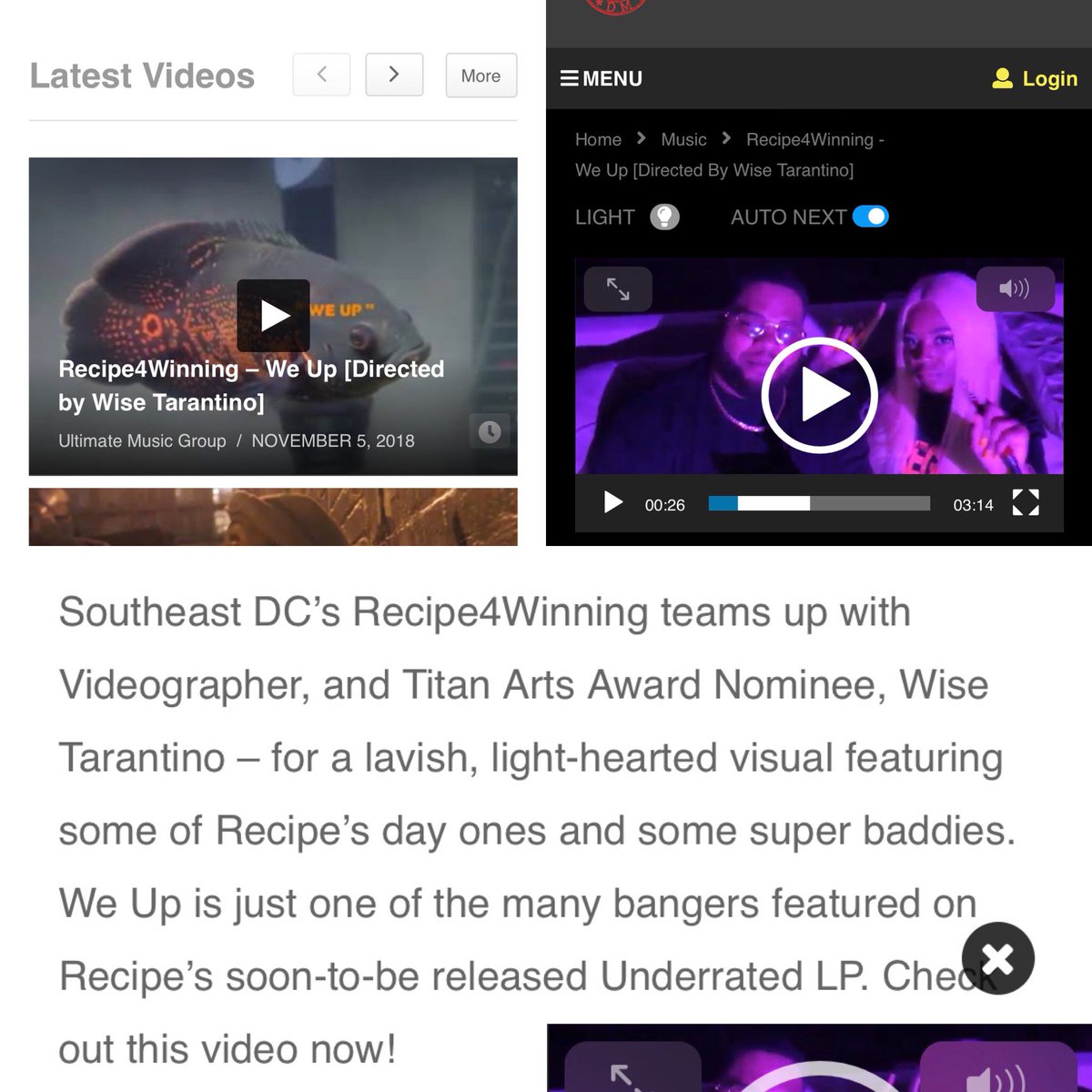 ULTIMATEMusGr's tweet photo. @iamrecipe4winning 🐐 x ‘We Up’ Featured on @im.so.dmv !! #UnderratedLP Has OFFICIALLY Dropped 🏆! LISTEN NOW 🔥🔥!!
. . . . . 
@ultimatemusgr
#UnderratedLP #hotnewmusic #dmvrappers #unsignedhype #money #cardib #reactionband #backyardband #aqualounge #powerdc #blissdc #hennessey https://t.co/HA2G7X1k9y