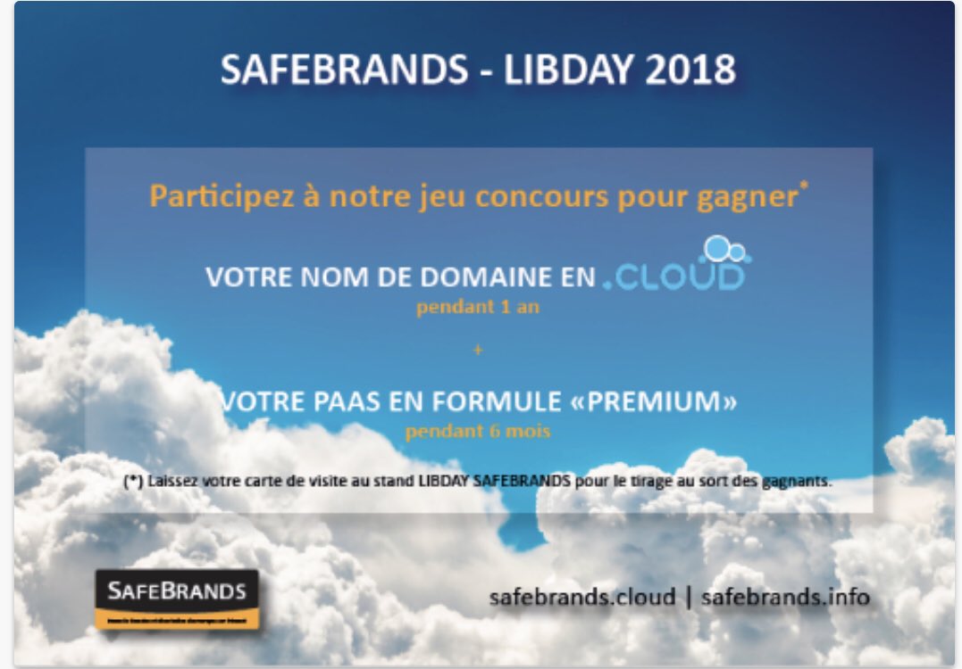 diablotin's tweet image. Terminez le #DevOpsDDay et le #MarsLibDay en beauté en participant à notre tirage au sort pour gagner un #dotcloud et un #cloud #paas premium @OpenStack chez @SafeBrands envoyez nom prénom et mail sur cloud@safebrands.com tirage au sort jeudi 22 #CloudComputing