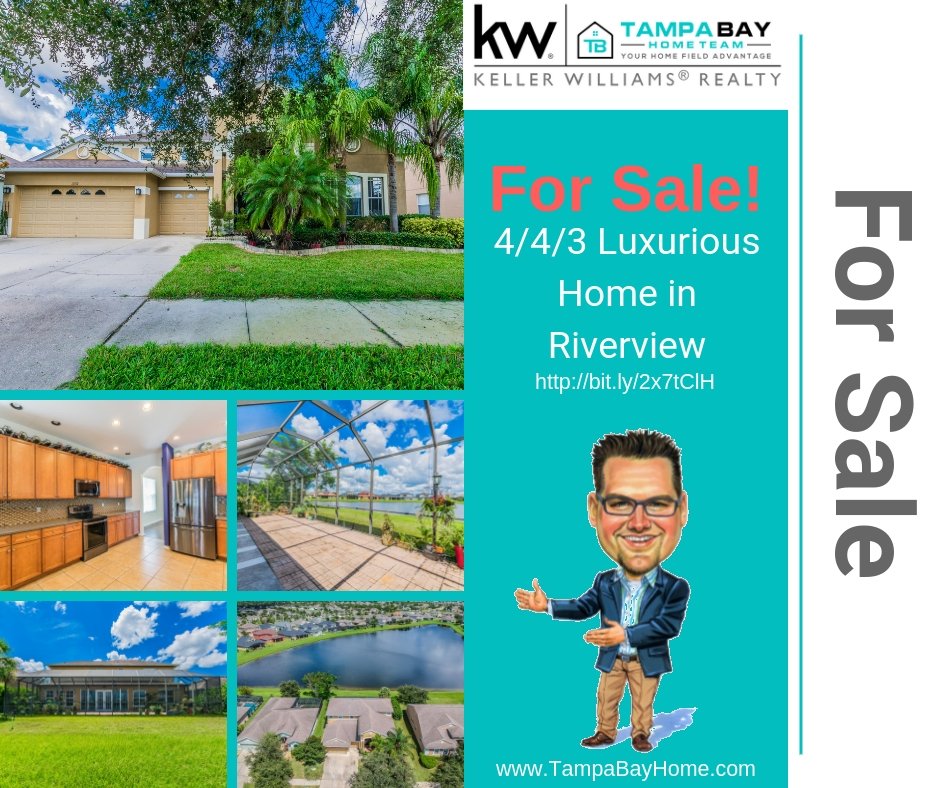 This ESTATE Home is Move-In-Perfect 4 🛏️ 4 🛁 💖 the POND VIEW  bit.ly/2x7tClH #Riverview #ForSale #JustListed #NewListing #Florida #MoveToFlorida #Waterfront #EstateHome #EntertainingSpace #OutdoorLivingSpace #RealEstate #WhoYouHireMatters #LiveWhereYouVacation