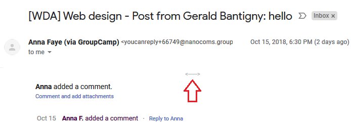 GroupCamp's tweet photo. Add comments and attachments by replying to emails #newfeature #projectmanagement #Gmail #Outlook 
More here: https://t.co/ljjNFfXsx3 https://t.co/gyq4Eeqxs0