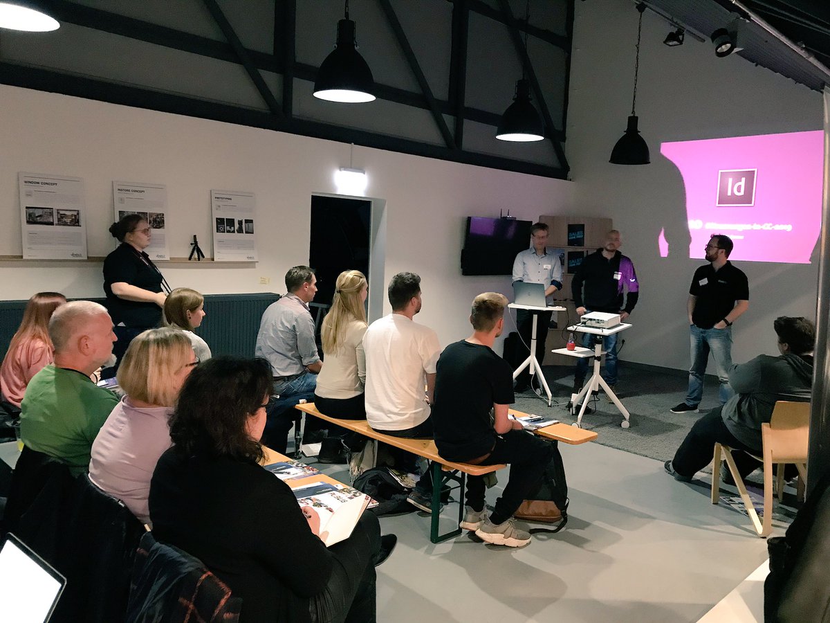 InDesignBlog's tweet photo. Vielen Dank 🙏 ans ganze @IDUG_RR Team für die Orga und Durchführung der #19! Tolle Vorträge von @BirgitStolte und @nmbdesign War ein schöner Abend! #InDesign CC 2019 #EasyCatalog https://t.co/Mv5ENgtNAM