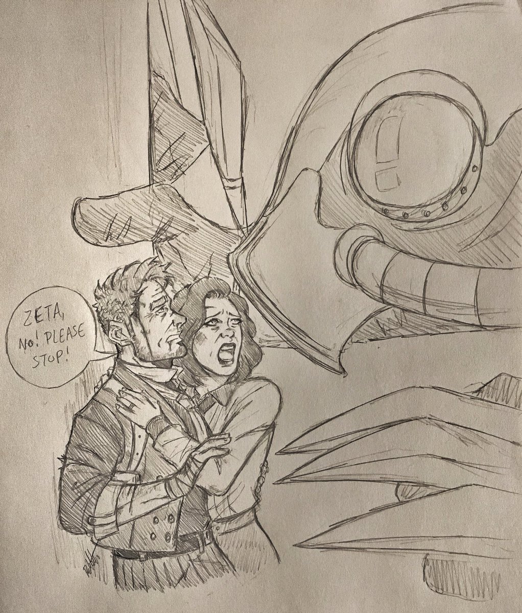 Elizabeth Harrison Some More Bioshock Au Sketches With Zeta Songbird Batim Bendy And The Ink Machine