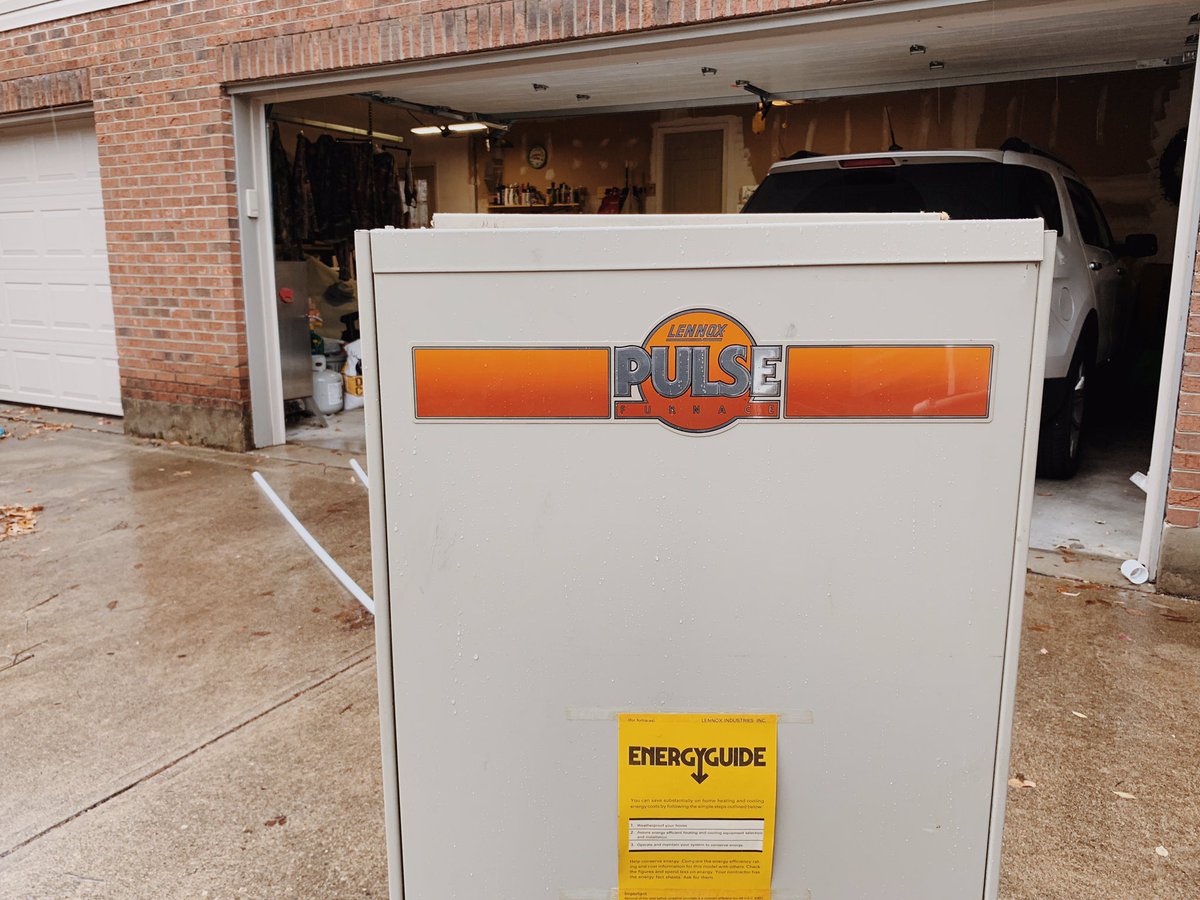 Com_Sol_HVAC's tweet photo. Still out doing what we do best today! Taking out an old Lennox Pulse Furnace and putting in a new Goodman Furnace. #HVAC #ComfortSolutions #Lennox #Goodman #Winter #IceStorm #Cincinnati #Ohio https://t.co/PElpDMJBMx