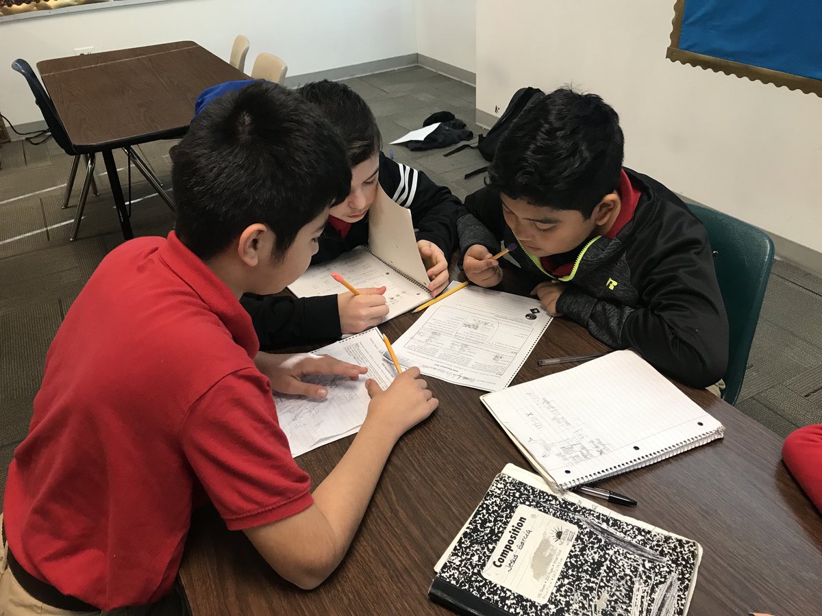 mathshines's tweet photo. 6th graders working collaboratively to set up equations. #lovemath #legacypcadfw #collaboration https://t.co/yJ5qByJbQS