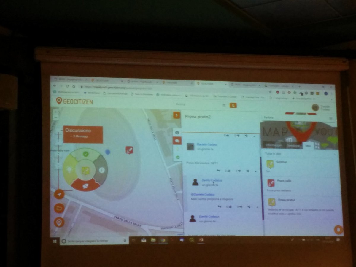MasterGIS_Droni's tweet photo. Durante il progetto #Map4youth useremo il #socialnetwork @Geocitizens. Tutti coloro che vogliono #partecipare potranno #mappare edifici e aree dismesse di @comunepadova e avanzare le loro #idee e #proposte per un #riuso degli stessi https://t.co/FhOrKAWGBh https://t.co/Jaa9khgXRU