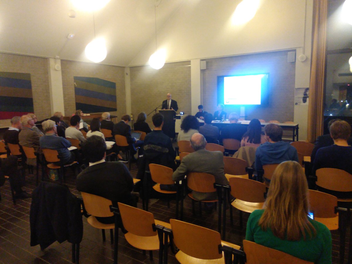 MPHoogeveen's tweet photo. '#NorthKorea's nuclear weapons are a deterrent, but in the end they are meant to be sold for security guarantees and recognition', according to Glyn Ford at the @Pugwash_NL lecture. https://t.co/GXaMyW3nUR