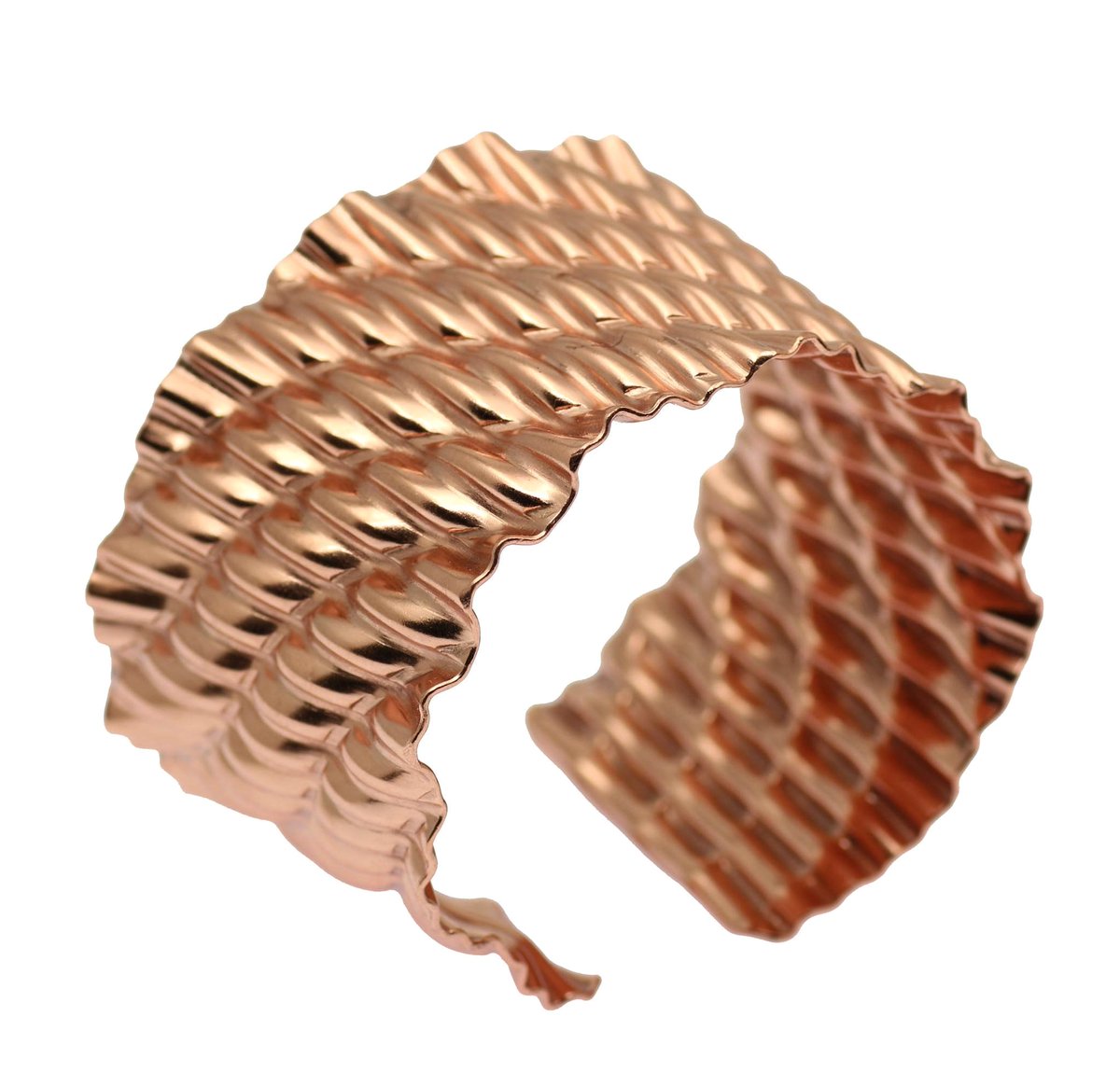 Just Listed Glamorous Corrugated Wave Copper Cuff Bracelet johnsbrana.com/products/corru…