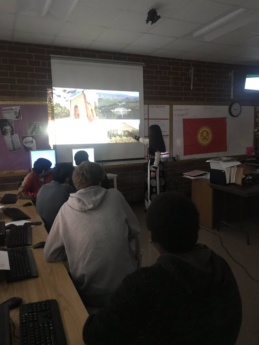 MrWBrwn's tweet photo. When your exchange student, has a personal hat sent from Russia π·πΊ to you. Presented to me during her presentation! #RussianHistory #marketing #enloehs https://t.co/mfNTWWqmJE