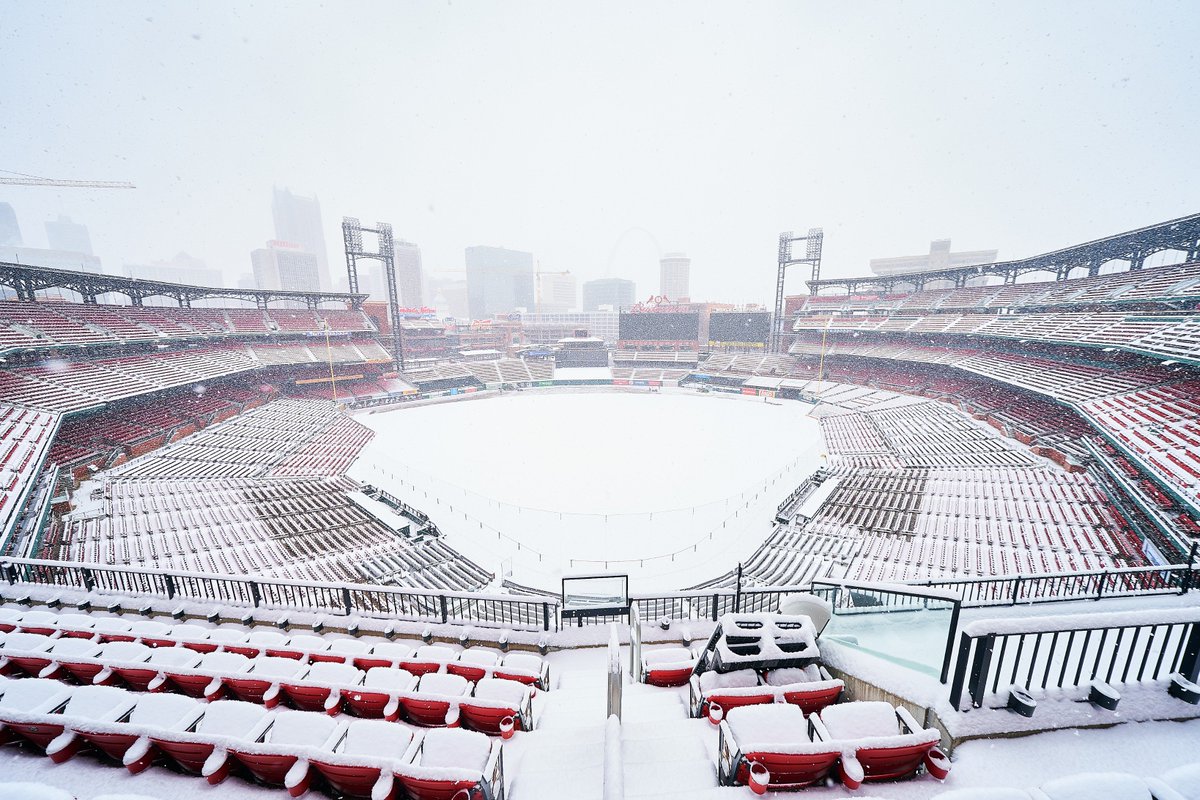 Cardinals's tweet photo. A real life snow globe ❤ https://t.co/aaIlwcQ3IG