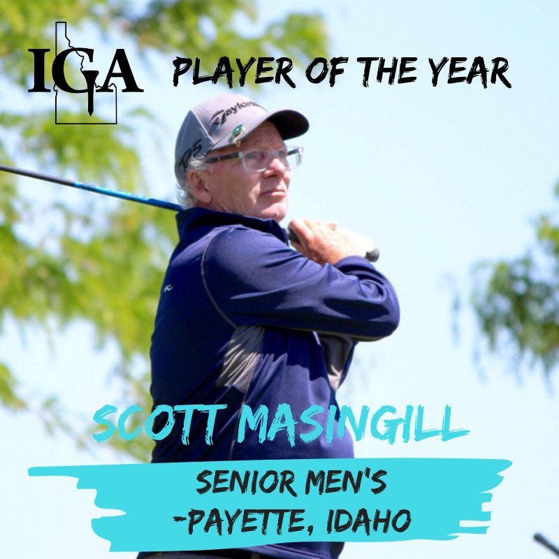 IdahoGA's tweet photo. Congratulations to Scott Masingill of Payette, Idaho on being named the 2018 Idaho Senior Player of the Year. Among Scott’s accomplishments were top 5 finishes at the Idaho State Amateur, Sr Amateur, Sr Four-Ball, Sr Match Play, and PNGA Super Sr. #IdahoGA @ScottMasingill https://t.co/lXfSK3xtjK